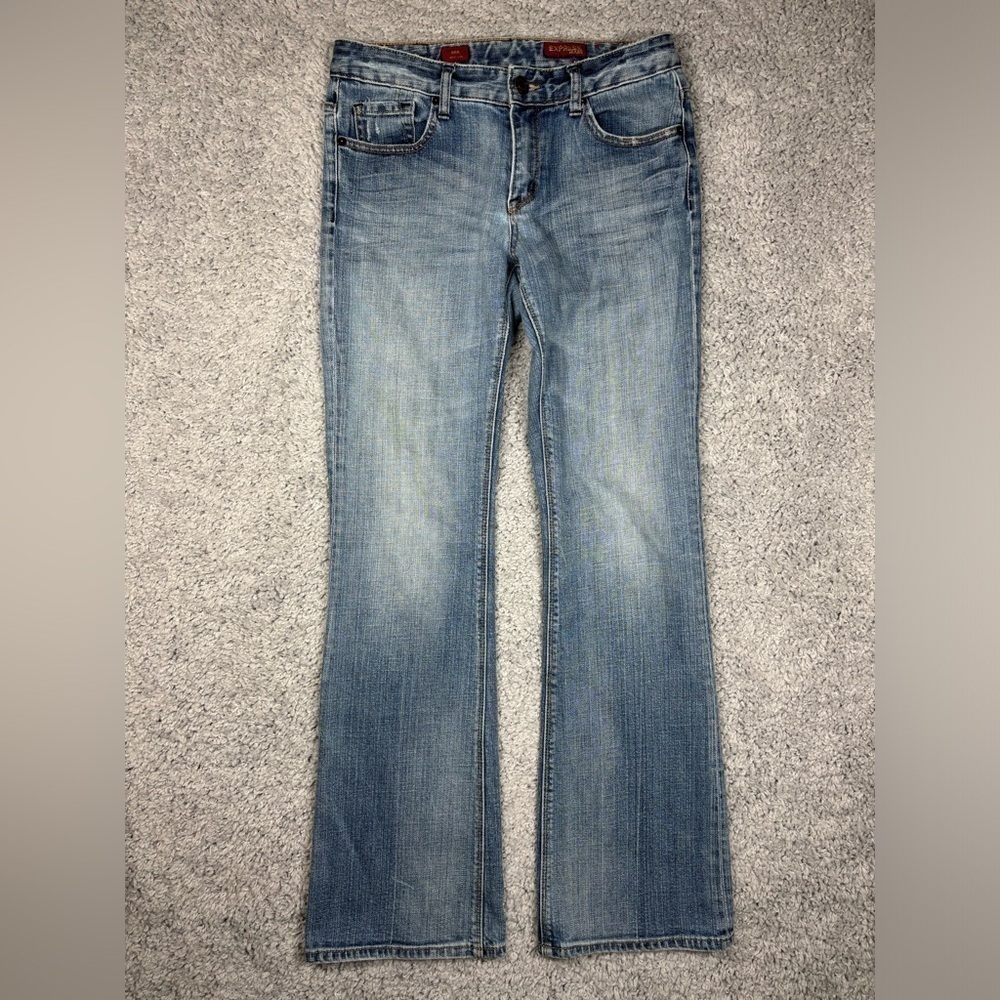 Express Jeans Womens 6 Mia Boot Leg Denim Stretch Y2K Low Rise Party Night Out